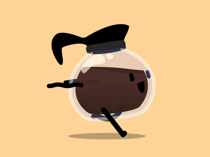 Coffee Run 2d after effects animation character coffee