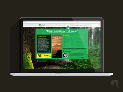 Natura Web green home page neelakandan travel website ui design ux design web design web site yellow