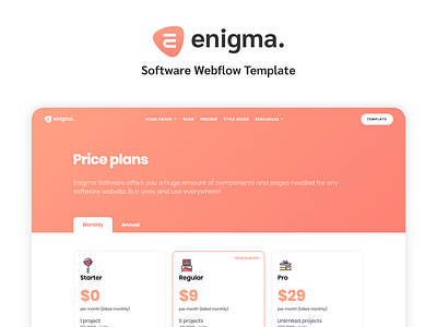 Enigma Software - Webflow template