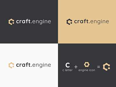 craft.engine logo branding craft design engine icon identity logo visual