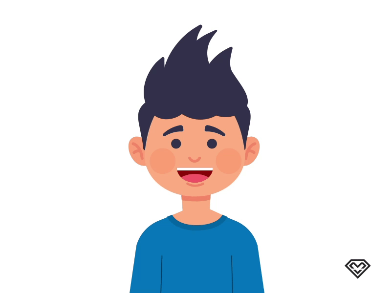 Happy Boy 2danimation adobe aftereffects animation characteranimation characterdesign creative design dribbble excitement expression expressions illustration loop animation mascot character motiongraphics vector illustration