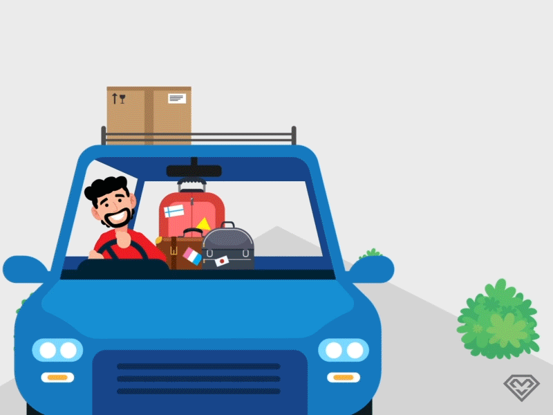 Road Trip aftereffects animated gif animation animation after effects animator branding dribbble explore funny gif gifanimation illustration journey loopanimation motiondesigner motiongraphics ride travel travelling vector