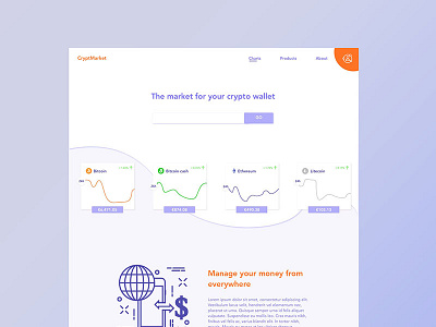 A crypto currency market place cryptomoney desktop fluid light marketplace studentproject webdesign website