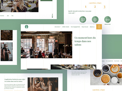 My vision of a new Starbucks's website coffee green grid questionnaire starbucks studentproject ui webdesign website