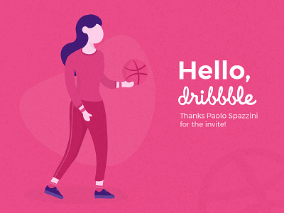 Hello Dribbble! debut illustration
