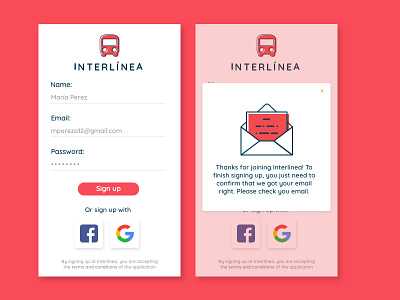 Interlinea Bus Sign Up