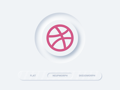 Neumorphism Dribbble button