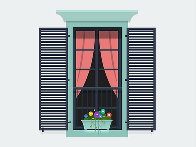 Summer Window illustration illustrator photoshop windows