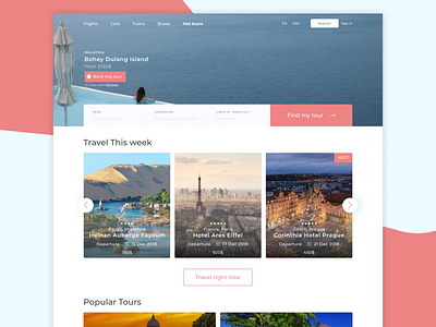 Travel and Booking Website booking design travel traveling ui ux web design webdesign