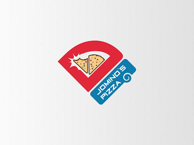 Jomino's Pizza Logo app branding food icon illustration jominos logo pizza web