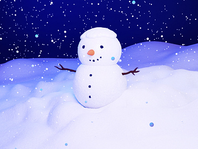 Christmas vibes ☃️ 3d blender christmas illustration real snow snow snowman xmas
