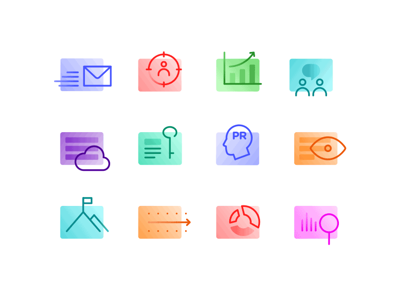 Business & Marketing Icons for Flatstudio business chart cloud email marketing goal iconfinder icons keywording marketing pr