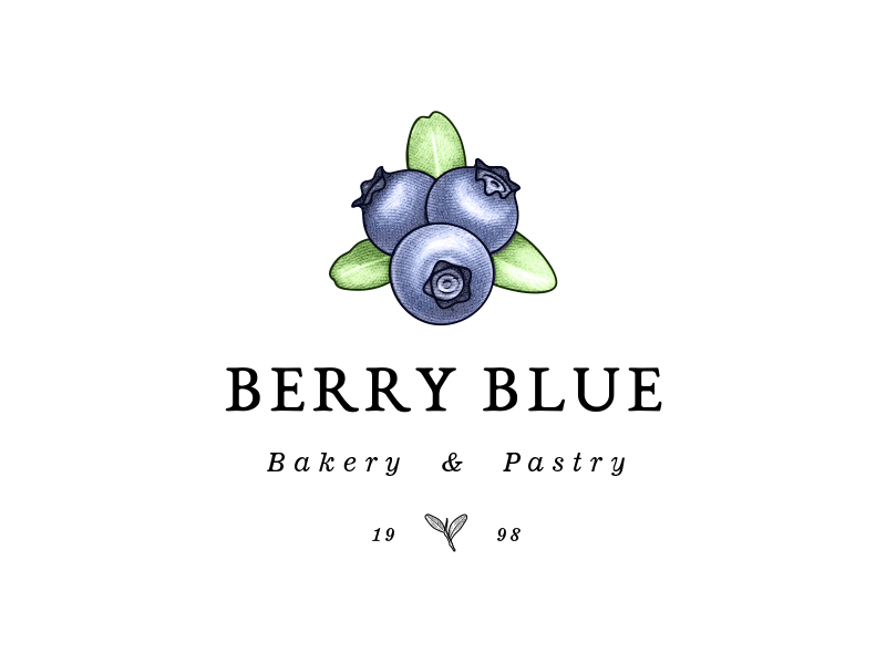 Branding: Berry Blue - Bakery & Pastry bakery berry blue blueberry branding fruit fruity healthy logo pastry