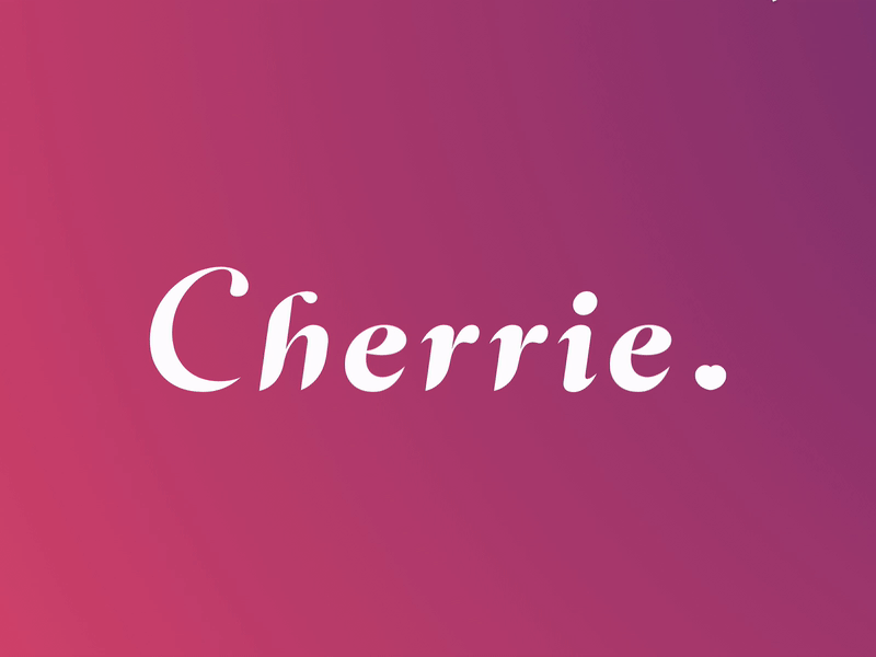 Branding: Cherrie boho branding cheri clothing cute fashion heart identity logo script sweetheart