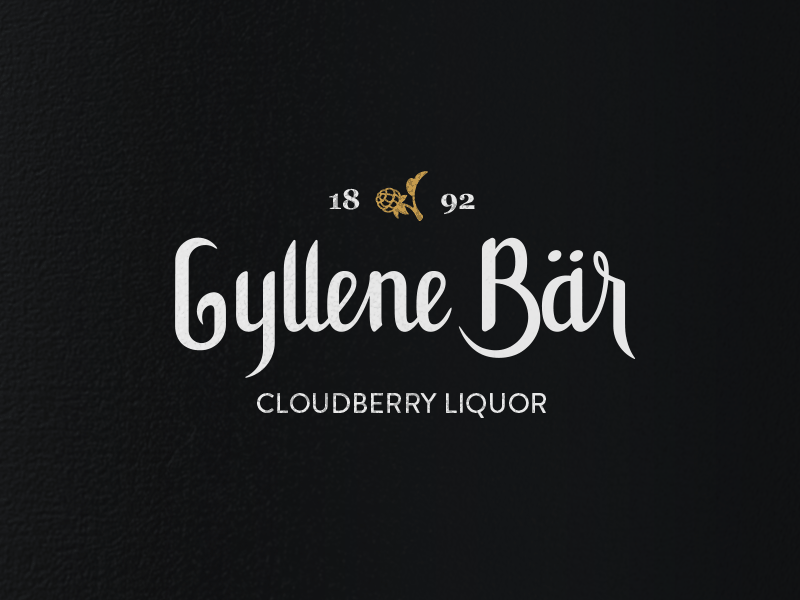 Branding: Gyllene Bär - Cloudberry liquor from Sweden alcohol branding bär cloudberry golden berry gyllene identity liquor logo packaging swedish