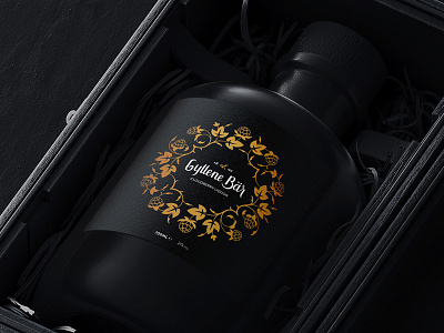 Branding: Packaging application of "Gyllene Bär" alcohol berry bottle branding bär cloudberry golden gyllene identity logo packaging swedish