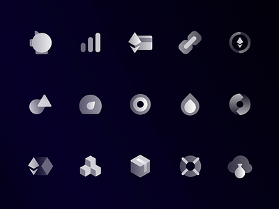 DAO.Casino: Interface icons Vol. 2 blockchain casino daocasino gradient icon gradients icons transparency white icons