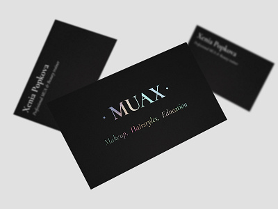 MUAX: Business Card branding branding agency branding studio business card design agency holographic holographic business cards identity logo