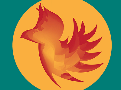 Fire Bird adobe art bird digital art fire graphic design illustrator logo phoenix