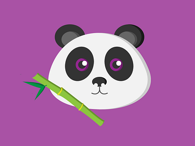 Purple Panda adobe art digital art graphic graphic design icon illustrator logo panda purple