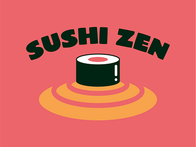 Sushi Zen Restaurant adobe adobe illustrator art digital art food graphic design illustrator logo logo design restaurant sushi
