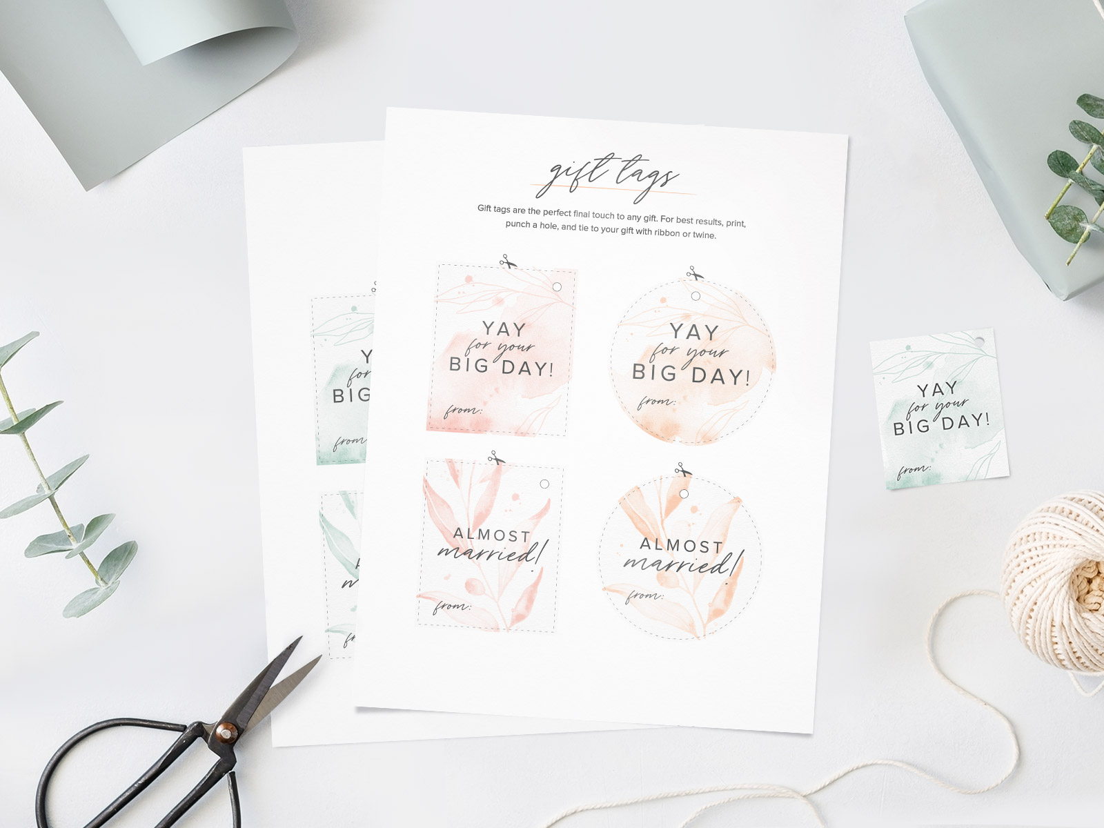 Watercolor Gift Tags by Danielle Devay for Siege Media on Dribbble