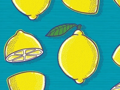 Lemon fruit illustration lemon pattern vector vector illustration