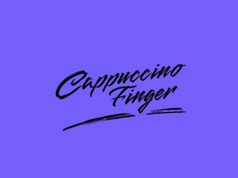 Cappuccino Finger Logo Animation