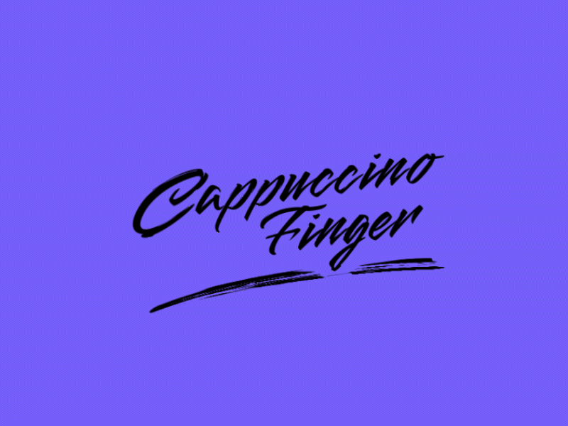 Cappuccino Finger Logo Animation animation graphic design kinetic logo motion motion graphics type typography