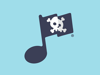 Music Piracy bones cross flag music music piracy note piracy pirate skull