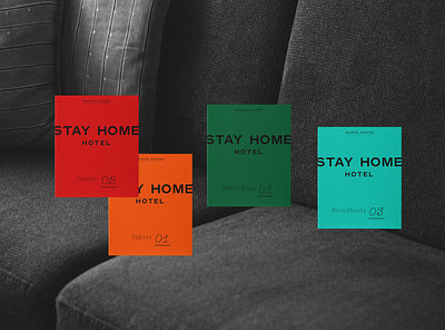 Stay Home Hotel art direction branding cheeky colorful design hotel mood moodboard stayhome typography