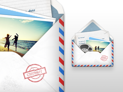 Chummy app envelope icon letter mac mail photo video