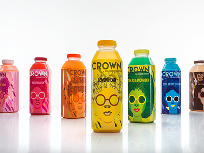 CROWN Smoothies food illustration packaging student project