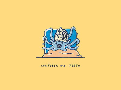 Vectober 2020 #8: Teeth fish handdrawn inktober inktober2020 monster omastar pokemon pokemon art procreate teeth vectober