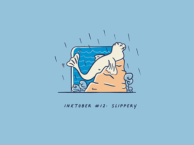 Vectober 2020 #12: Slippery dewgong handdrawn inktober inktober2020 pokemon pokemon art procreate sea lion seal slippery vectober vectober2020