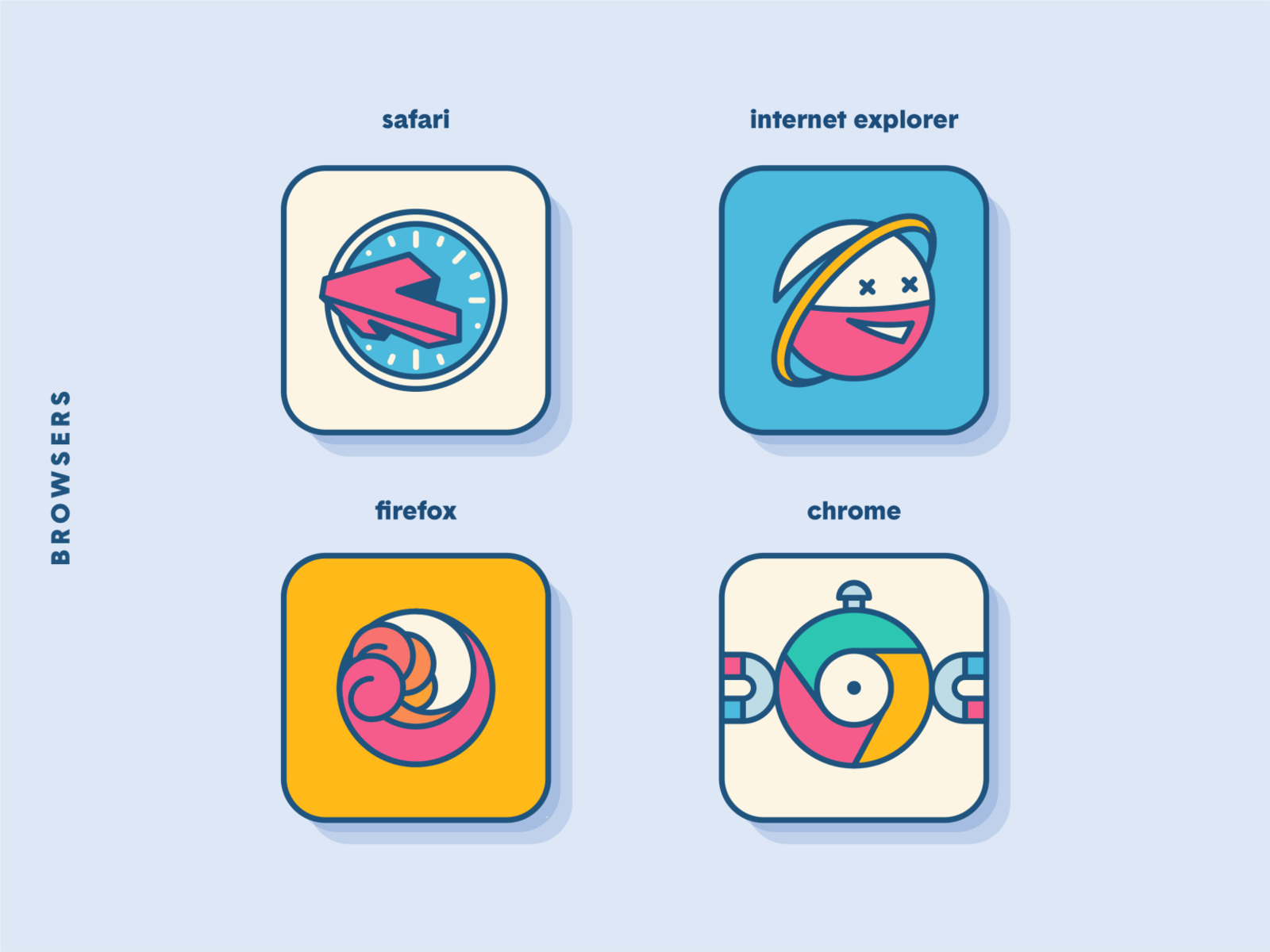 Pok Os App Icons Browsers By Clint Hess On Dribbble