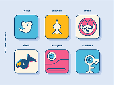 PokéOS App Icons: Social Media