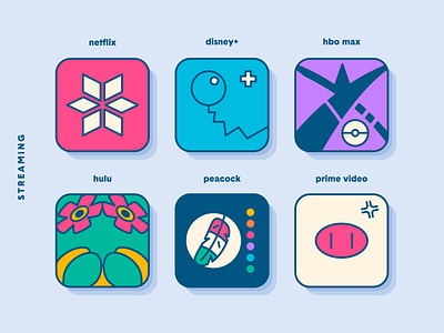 Pokemon iOS App Icons: Streaming app icon apple hbo icon set icons ios mashup netflix pokemon redesign series