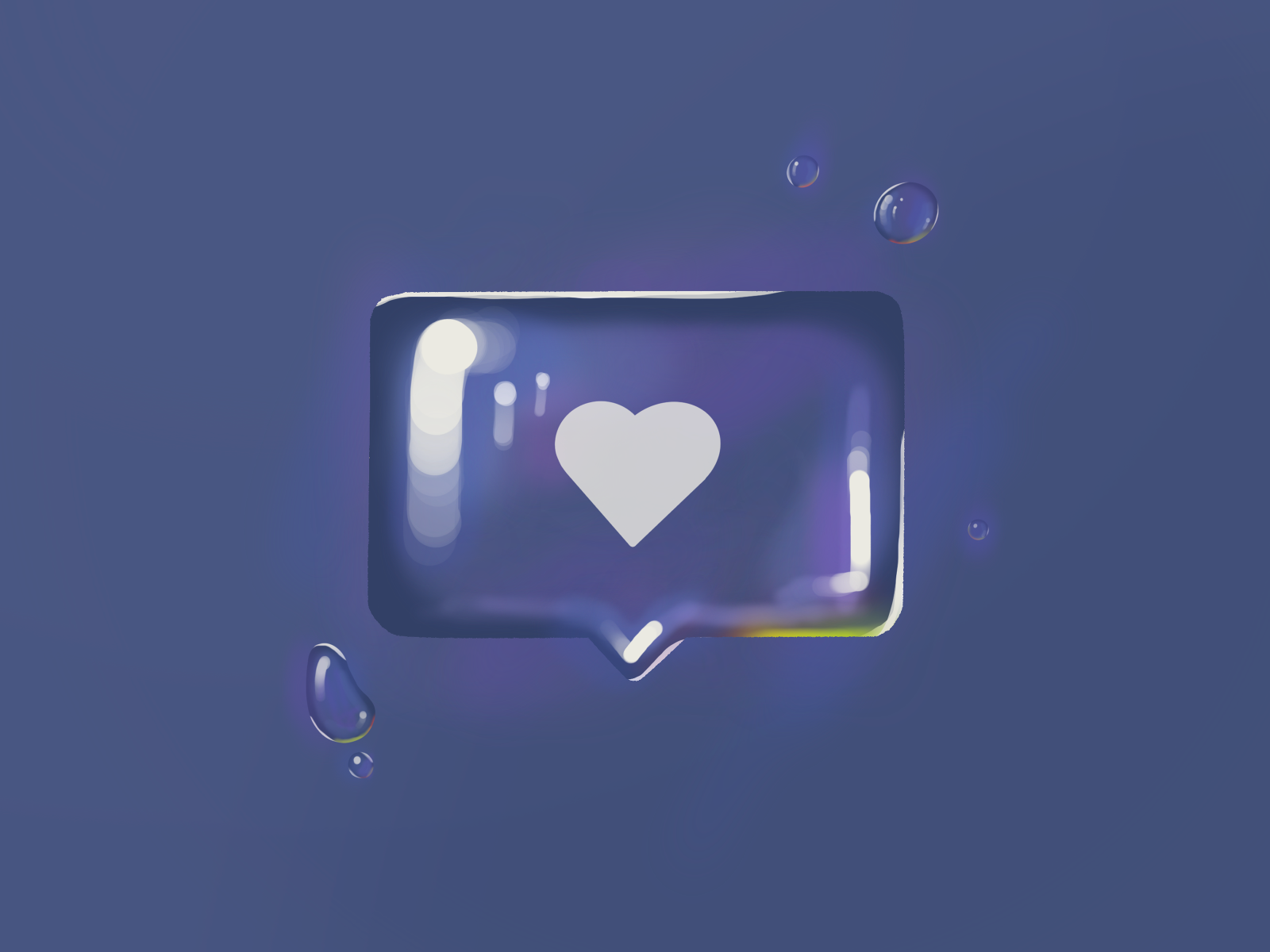 Like Bubble bubble heart instagram like procreate soap