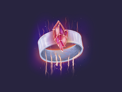 D&D Ring Item game art gem item jewel jewelry procreate ring