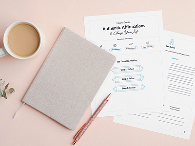 Money Affirmation Printable & Mockup affirmation diy journal meditation mockup paper print write zen