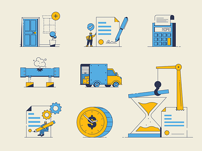 Construction Spot Illustrations