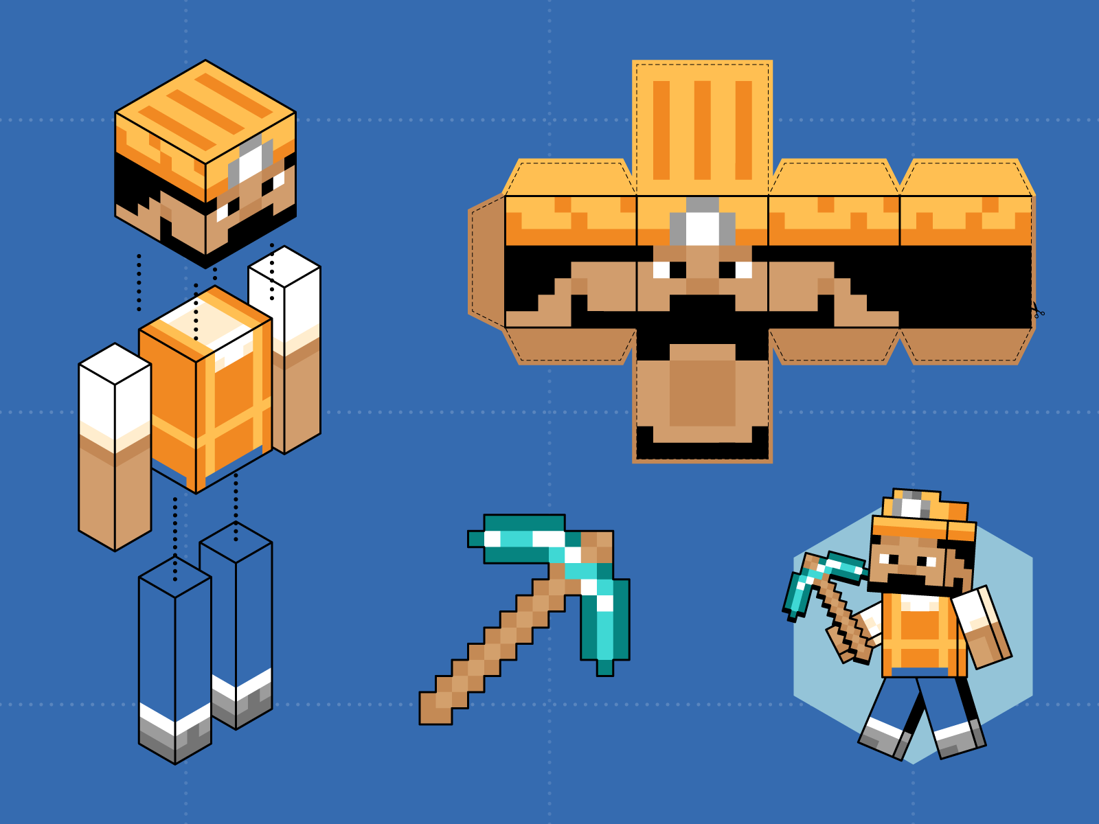 minecraft papercraft weapons