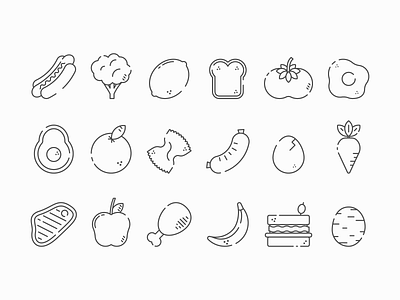 Food Icons food icon artwork icons iconutopia illustration illustrator line illustrations lineart minimal