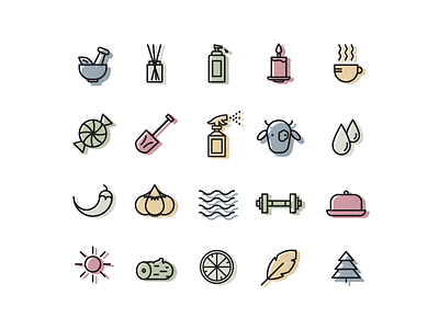 Fragrance Note Icons fragrance icons iconutopia illustration illustrator line art minimal scent simple icons smell
