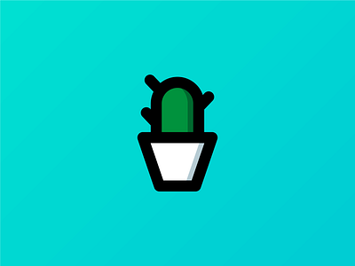 Cactus cactus flat icon icon a day illustration minimal plant simple icon succulent