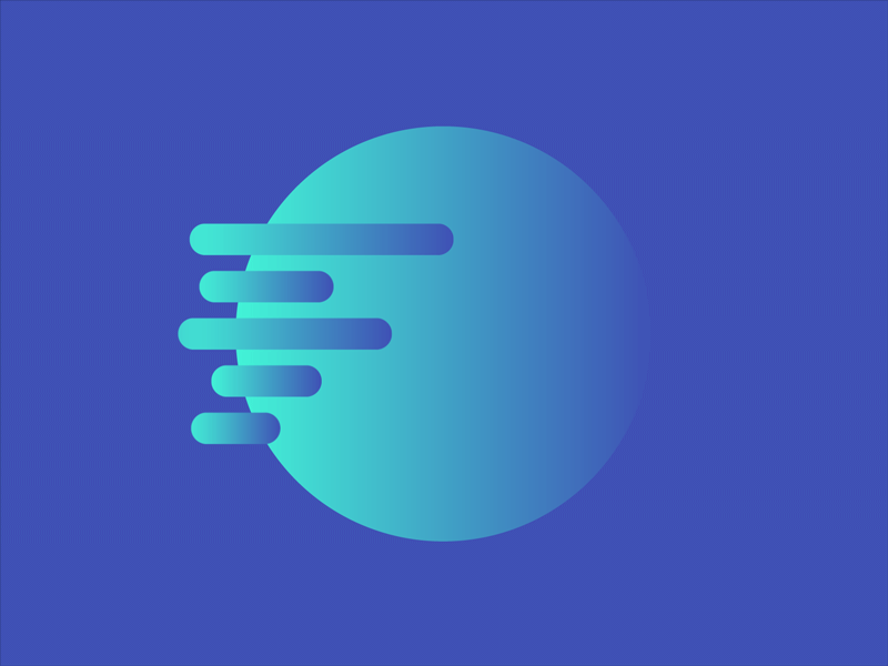 Friday Logo after effects animation animation blue and teal friday gradient gradient animation planet planet animation
