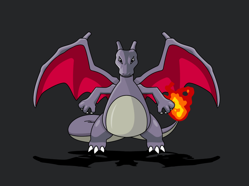 Shiny Charizard character animation charizard fire flying mercury cc pokedex pokemon pokemongo shiny wings