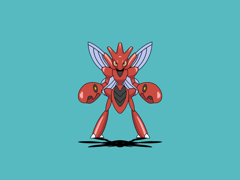 Scizor character character animation claws fly flying pokedex pokemon pokemongo scizor wings