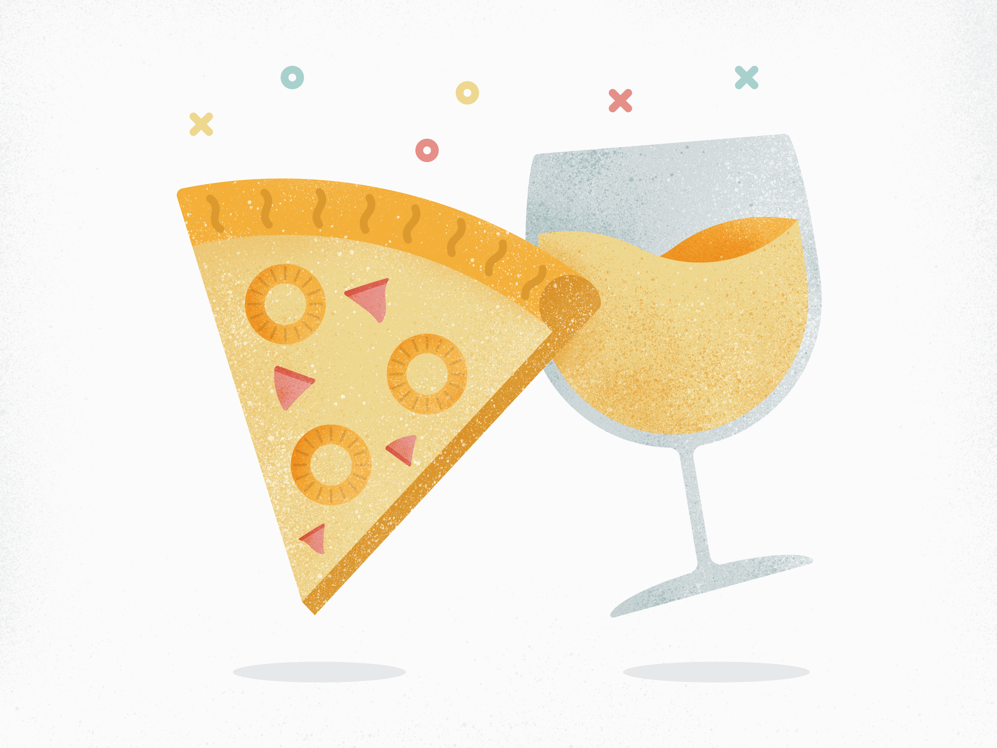 Pizza and Wine by Clint Hess for Siege Media on Dribbble